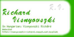 richard visnyovszki business card