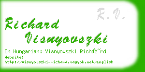 richard visnyovszki business card